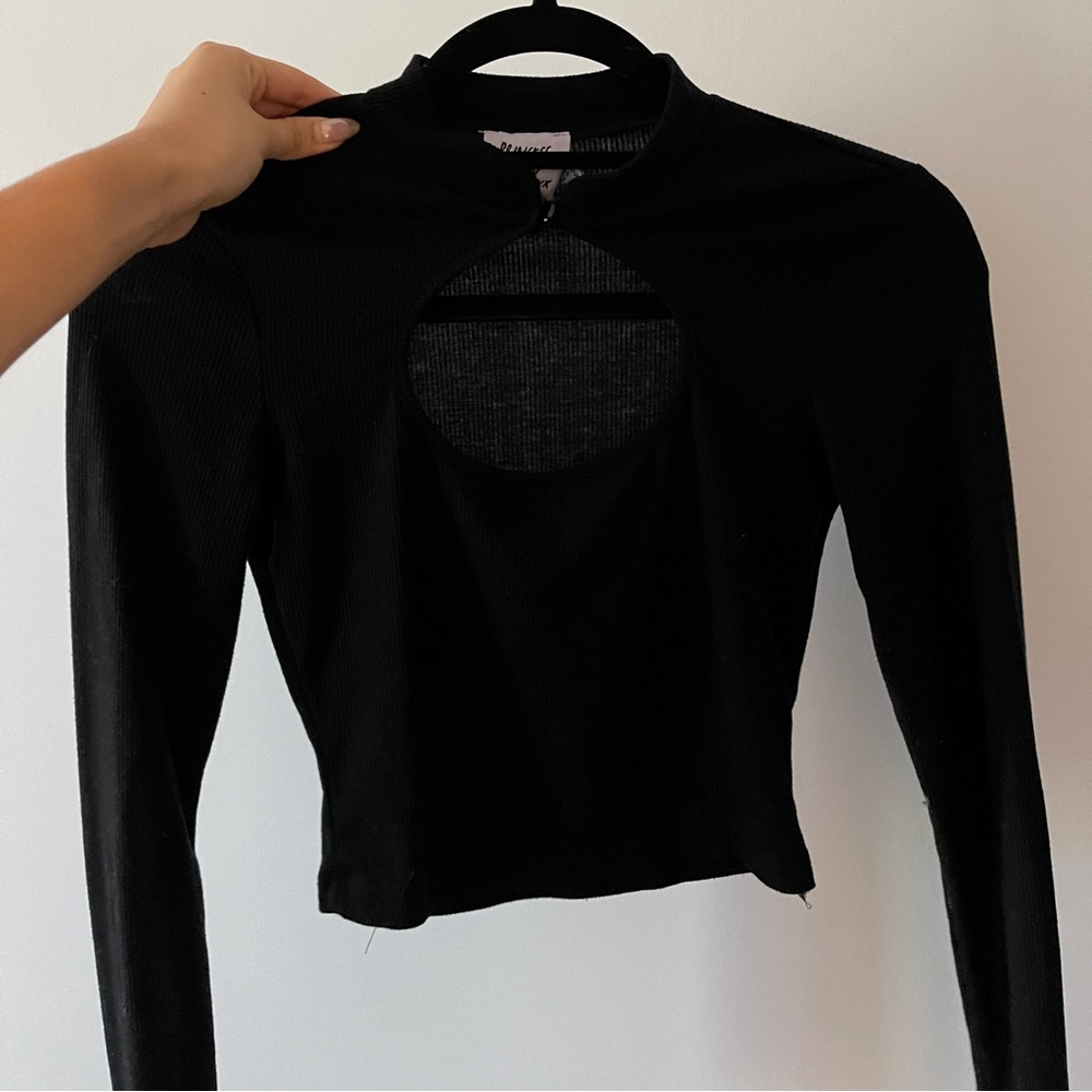 Princess Polly Black Long Sleeve Top